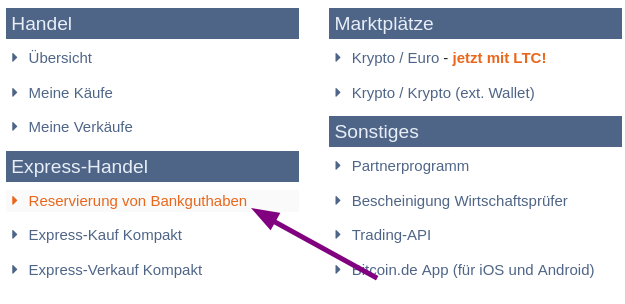 bitcoin.de fidor express handel anleitung menü
