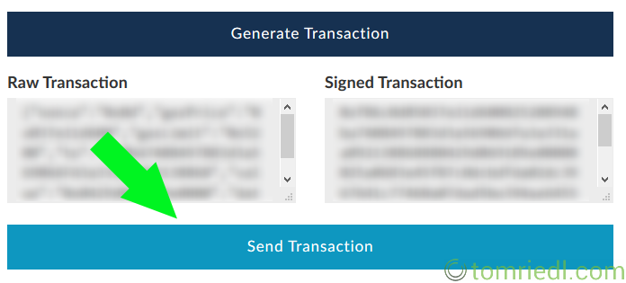 MyEtherWallet send transaction transaktion senden