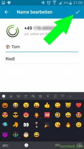 Telegram Kontakte kategorisieren Änderungen speichern