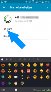 Telegram Kontakte gruppieren Emoji einfügen